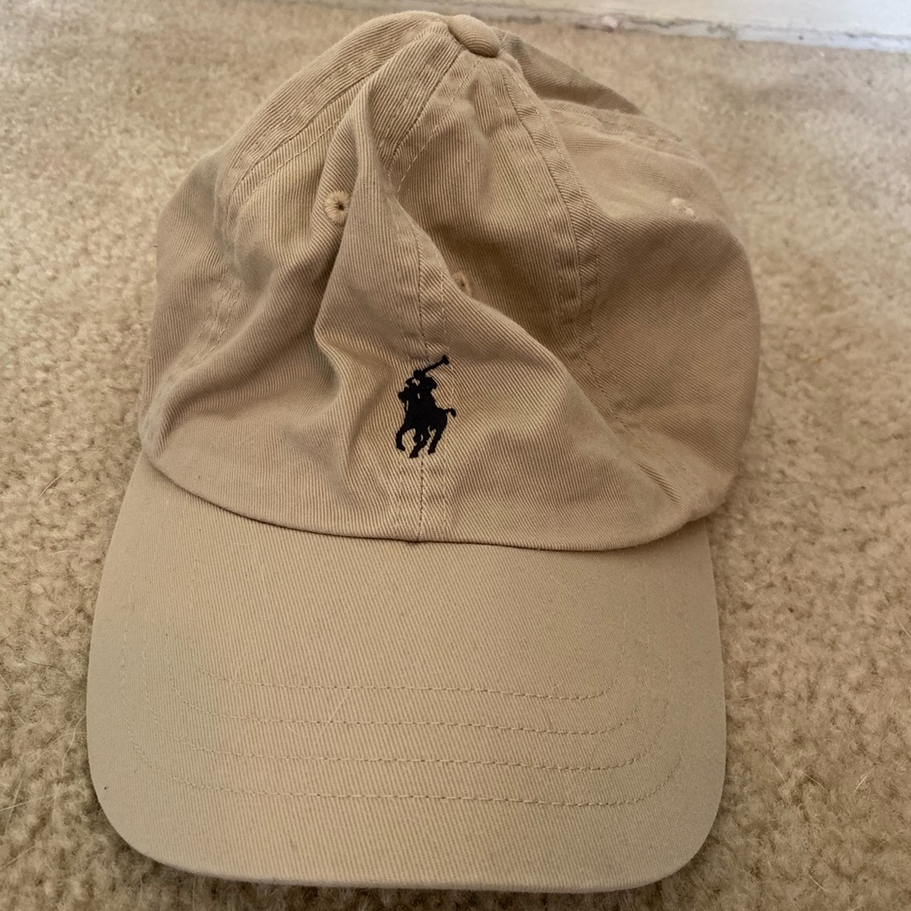 tan polo baseball cap